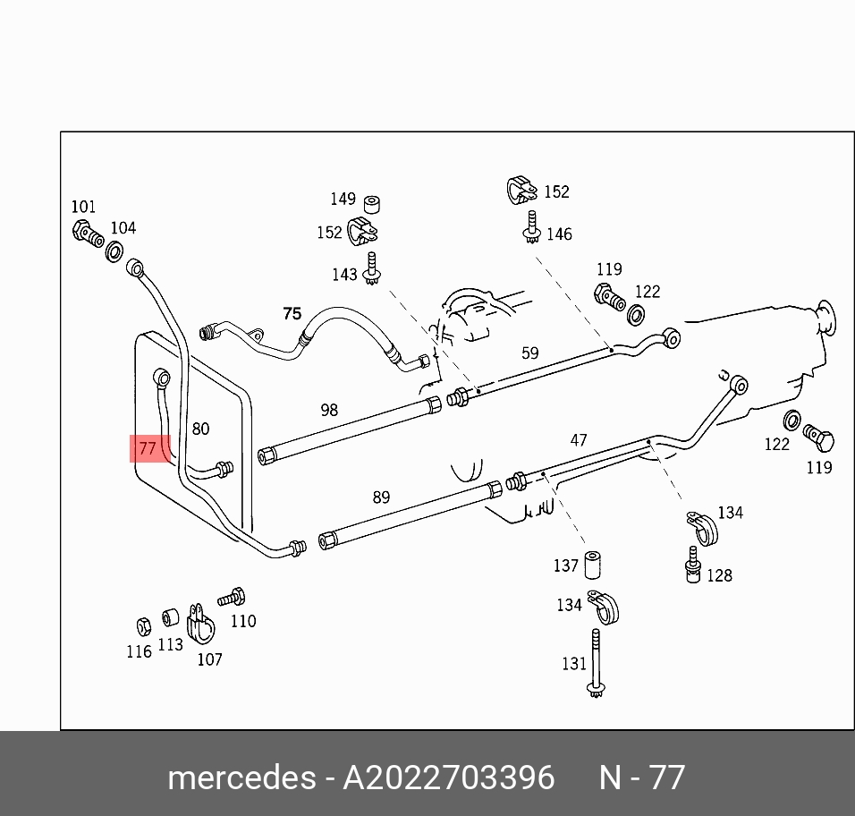 Hydraulisk rør | DELER TIL MERCEDES BENZ: Billigste på nettet. På lager ...