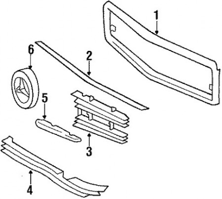 Grill under fanger W107 V