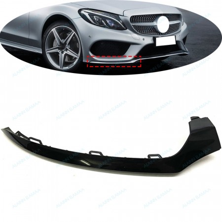 Støtfangerleppe W205 H Sort