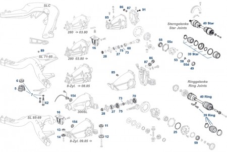 Differensial Simmerring front W107
