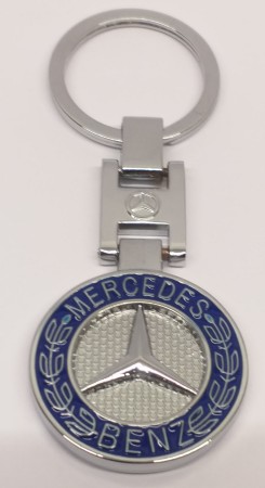 MB nøkkelring med blått emblem