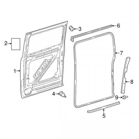 Gummibuffer for sidedør W639 og W447