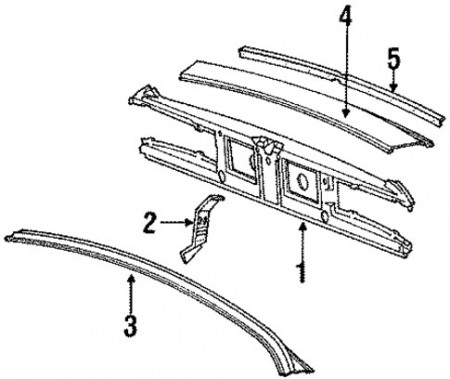 Panel under bagasjerom deksel R107